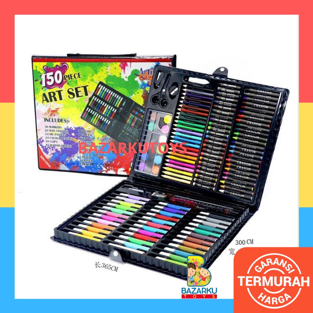 Art Set Crayon Set 150 pcs Krayon Set Pensil Warna Painting Set Painting Kit Set Mewarnai Alat Menggambar