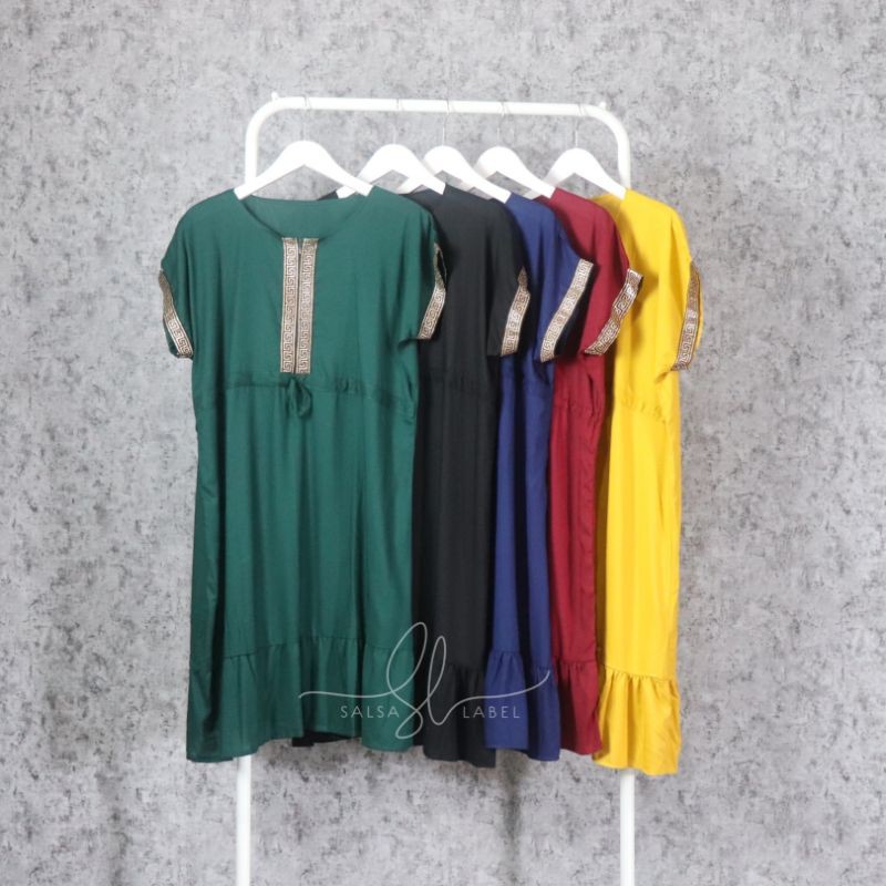 daster ruffle serut fendi, daster viral, daster arab kekinian terlaris