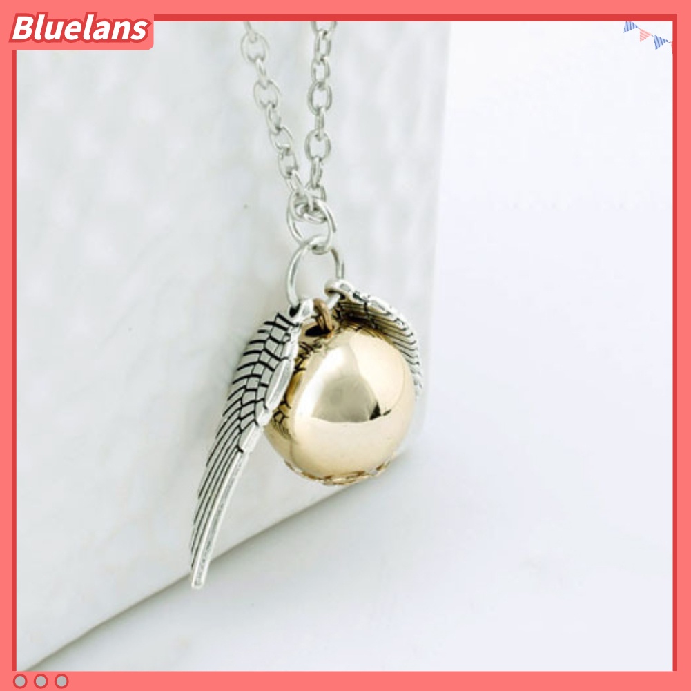 Bluelans Harry Potter and The Deathly Hallows Gold Snitch Pendant Necklace Unisex Jewelry