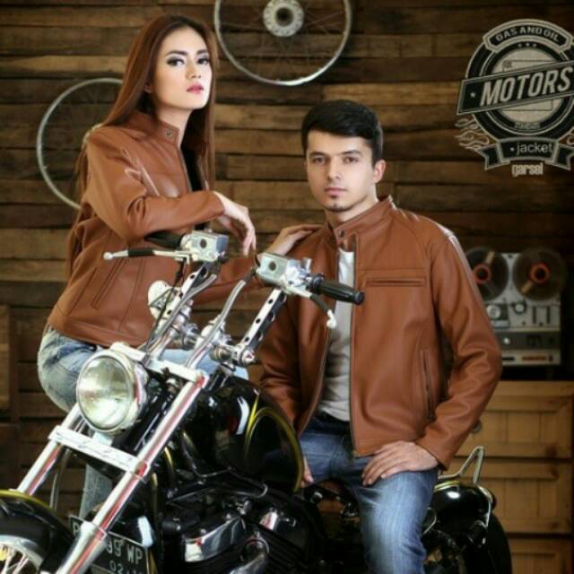 Jaket semi kulit couple
