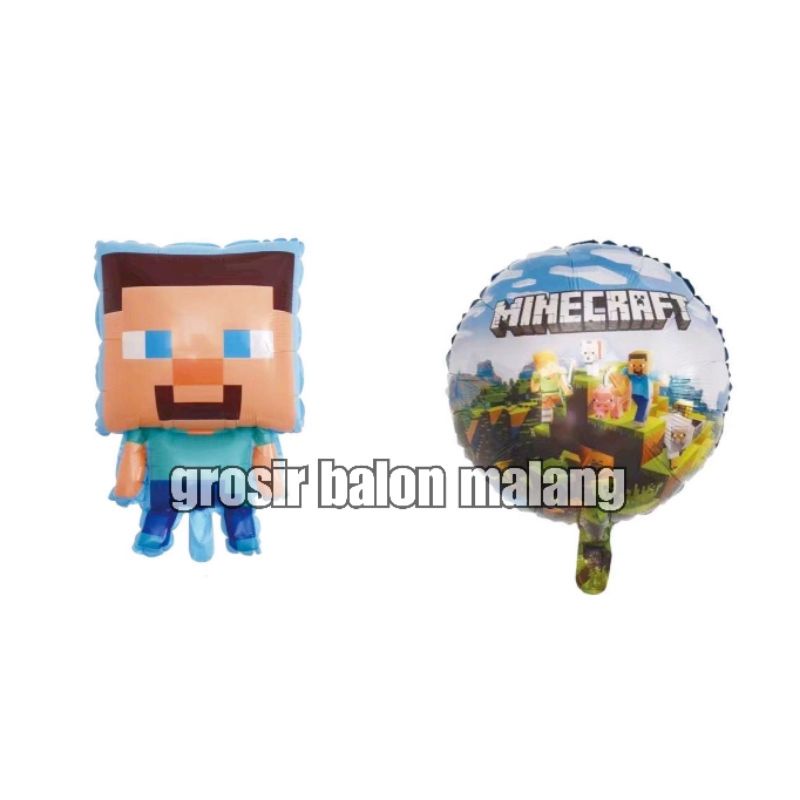 balon foil karakter minecraft mine craft