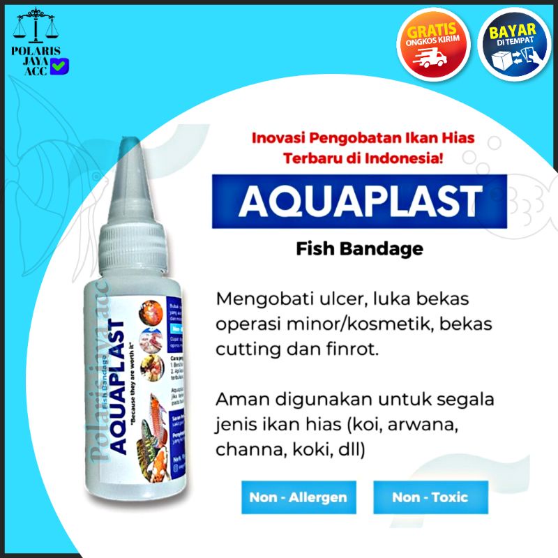 Jual AQUAPLAST FISH BANDAGE OBAT IKAN KOI ARWANA CHANA KOKI ULCER JAMUR ...