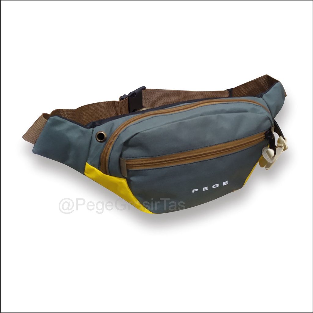 Pege 8859 - Tas Pinggang Waistbag Selempang Pria Slingbag Bahu Slempang Cowok