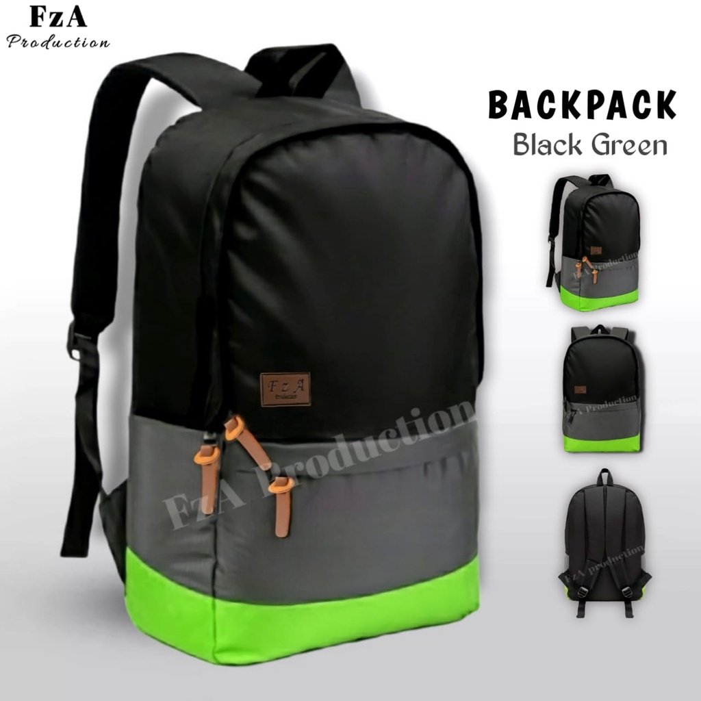 Tas Ransel Punggung Distro Casual Pria Wanita / Tas Ransel Laptop Original - FzA Gratis  Sako Wallet HP