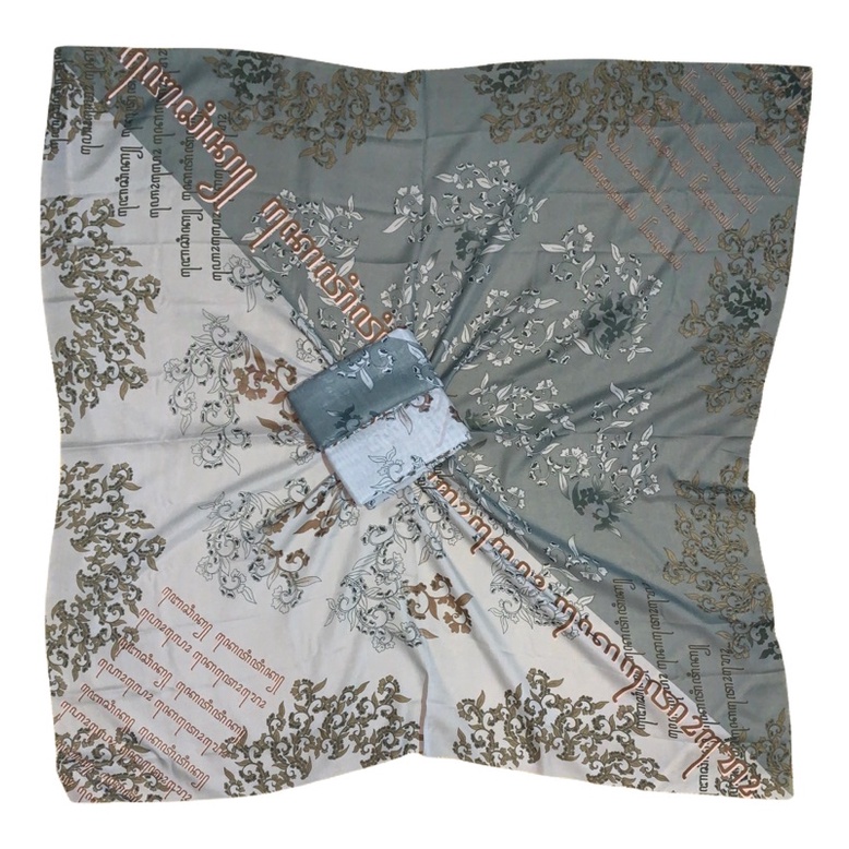 (COD) TERLARIS !!! HIJAB KORAN ARAB / KRUDUNG VOAL MOTIF ARAB / HIJAB VIRAL / HIJAB SEGI EMPAT-Jawa grey