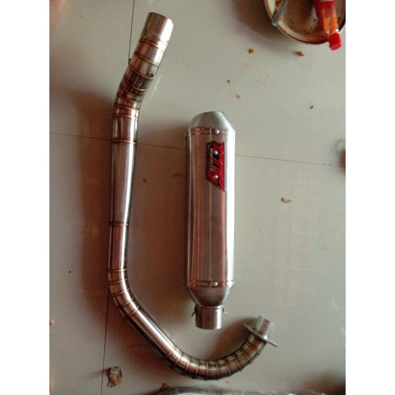 knalpot racing CTS Muffler pnp GL CB Tiger Fu Megapro dll pipa las cacing model J paten