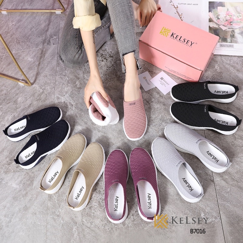 (GRATIS ALAS KAKI) Nicole Sandals Wedges Flyknit Shoes Wanita / Sandal Wanita Kelsey B7016