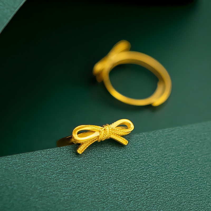 Gelang Cincin Lapis Emas Bahan Tembaga Dapat Disesuaikan Untuk Wanita