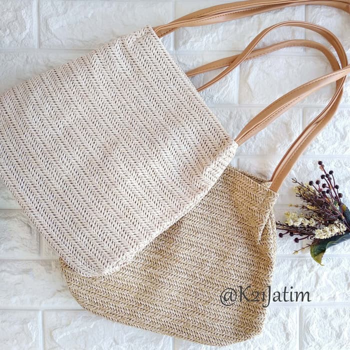 TW1828 Shoulder Bag Unik Motif Rajut Vintage-5