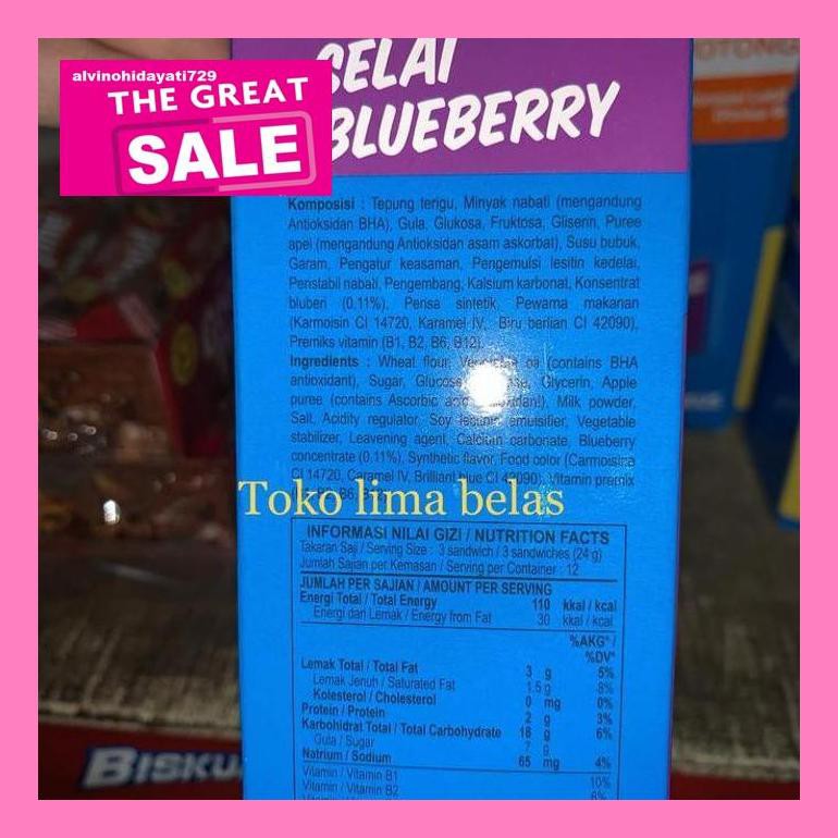 

Al04Nind Roma Slai Olai Blueberry 24Gram. 1 Box Isi 12 Sachet. Indvvl03