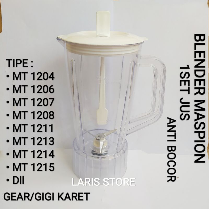 Gelas Jus + Pisau 1set Blender Maspion MT 1204 MT 1206 MT 1207 Dll Anti Bocor