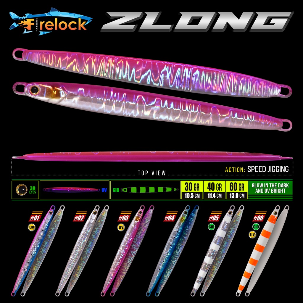 UMPAN PANCING metal jig FIRELOCK ZLONG 15 / 30 / 40 / 60 GRAM