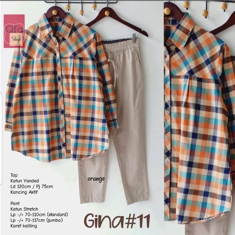 maga set #22 / setelan wanita jumbo / gina#11 / setcel wanita