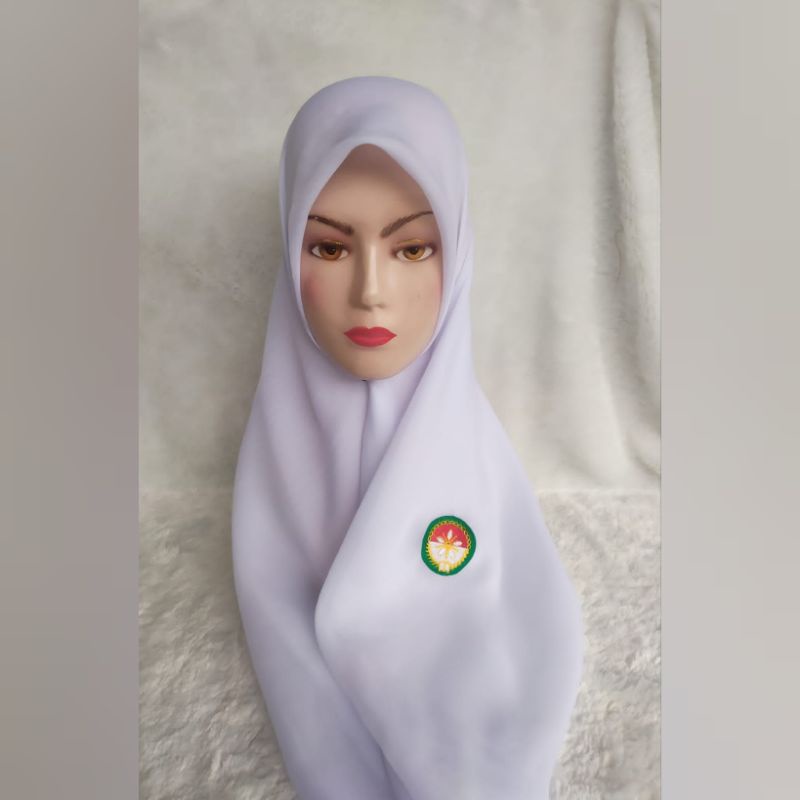 Jilbab murah costum logo sablon / bordir Pesanan khusus