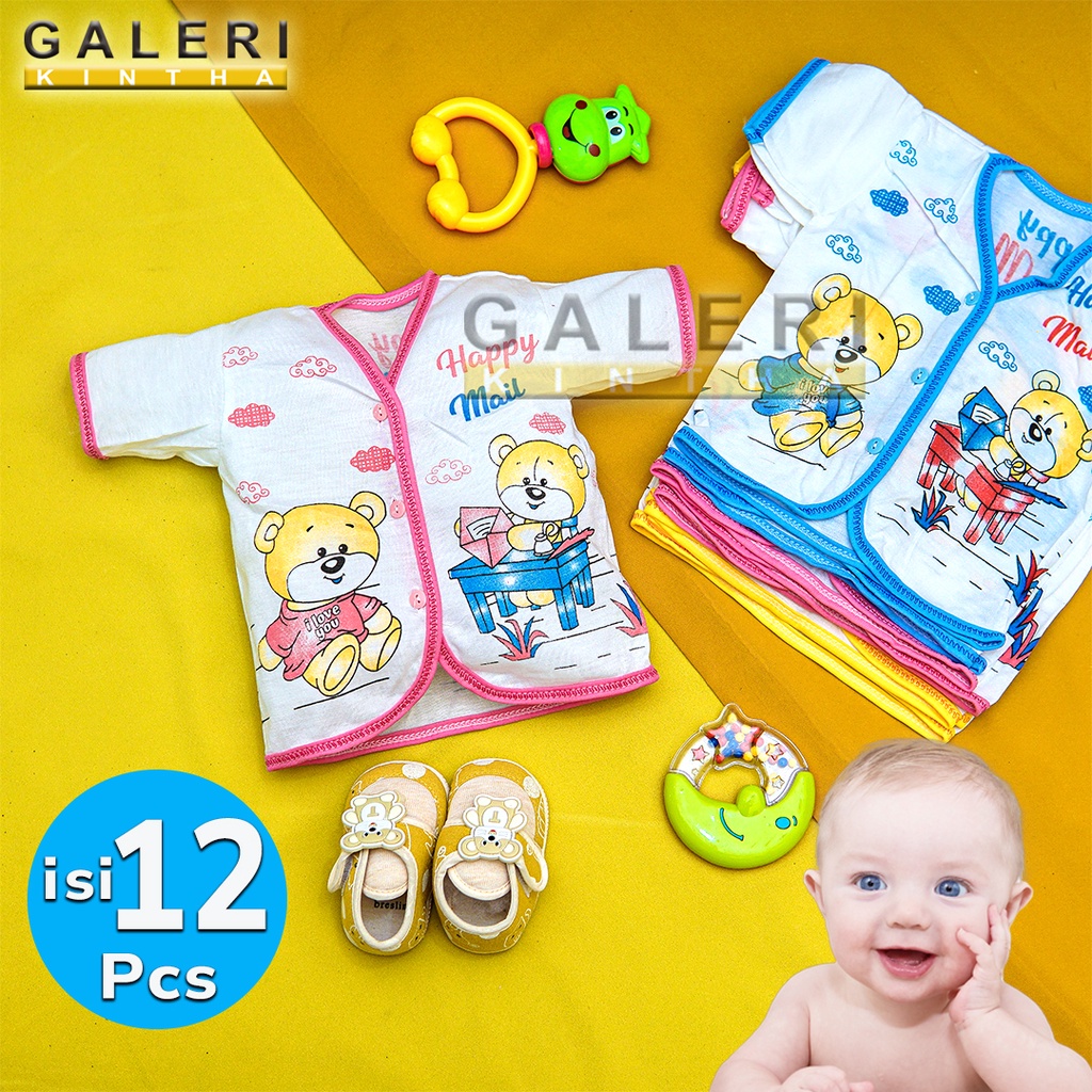 Baju Bayi Laki laki Lengan Pendek Newborn Lusinan Murah