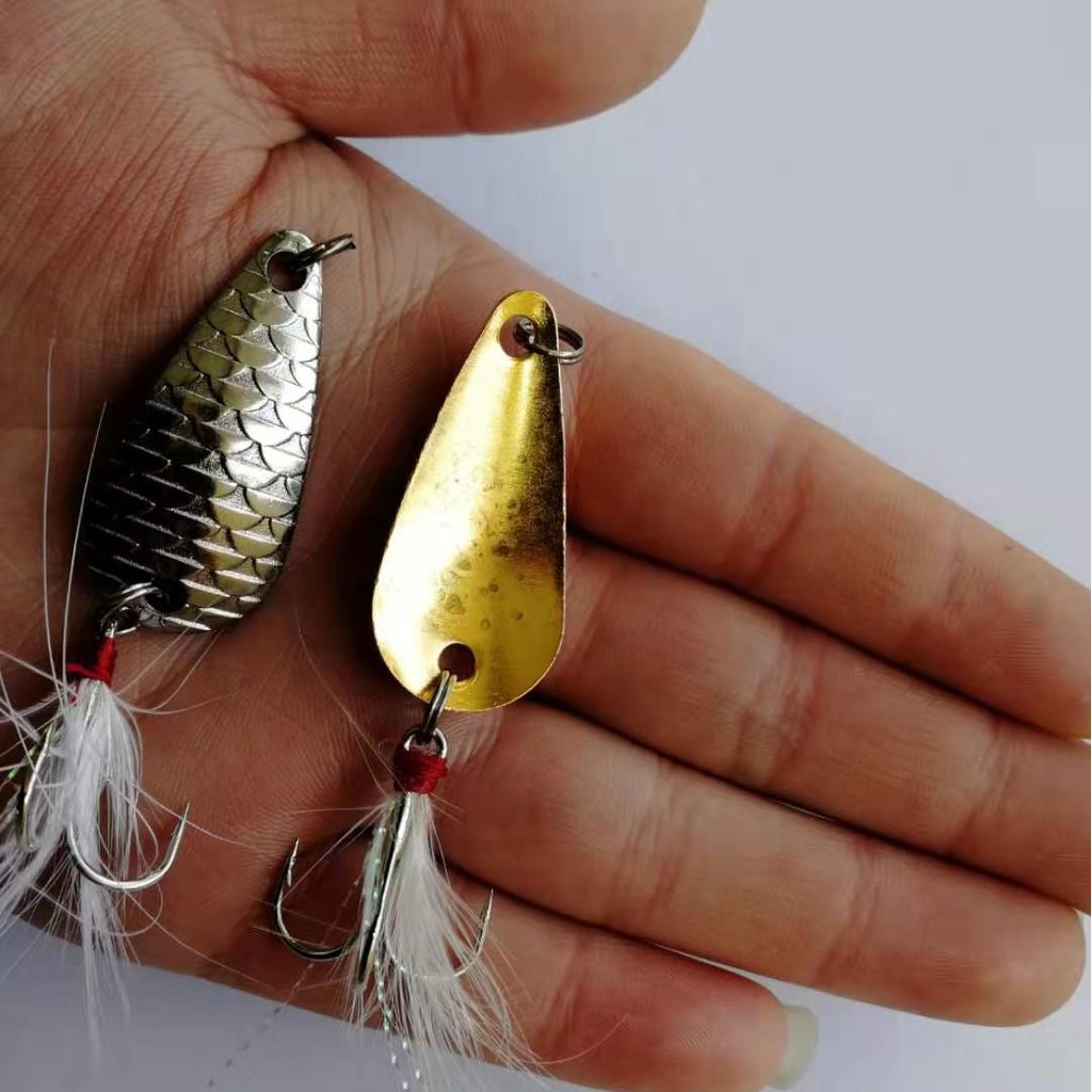 SYFISHING 1Pcs New Metal Jig Spoon Umpan Pancing Swimbait Fishing Lure 4cm 6.5g Wobbler Ikan Kail Memancing Tackle