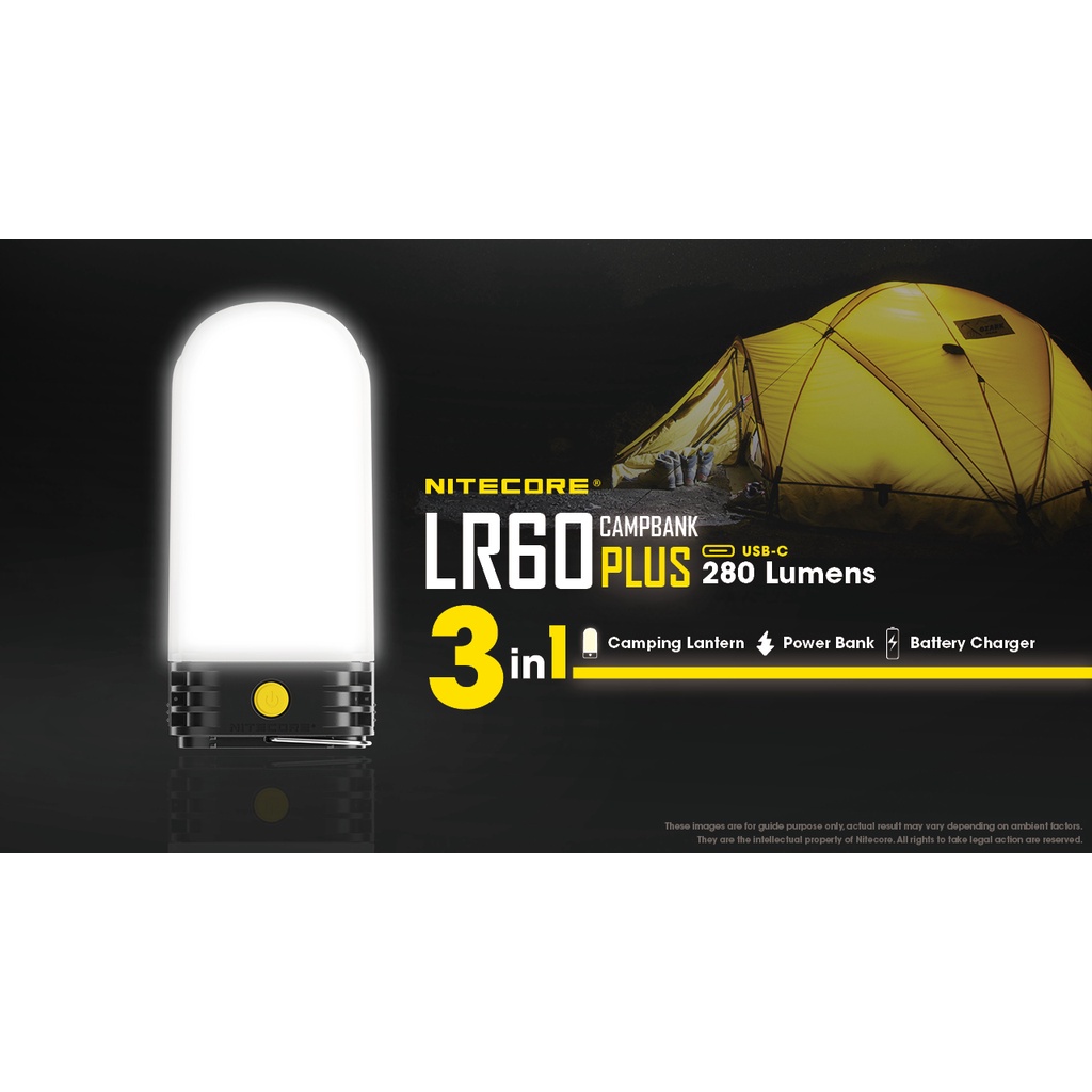 NITECORE Lampu Camping Lantern 280 Lumens - LR60Plus ( Al-Yusi )