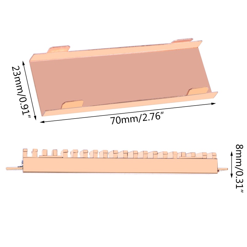 Bt Pendingin Tembaga Murni Heat Sink Untuk Heatsink M.2 NGFF PCI-E NVME M2 SSD Untuk