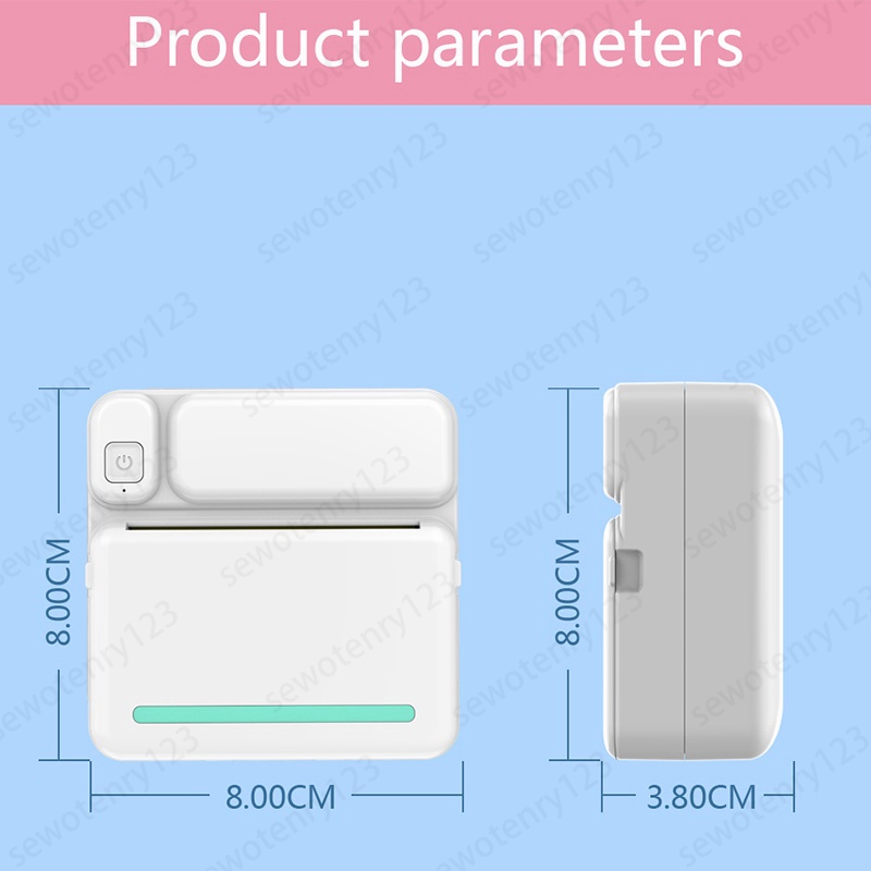 COD Mini Portable Thermal Printer Pocket Printer Wireless Bluetooth Android IOS Phone Picture Printer