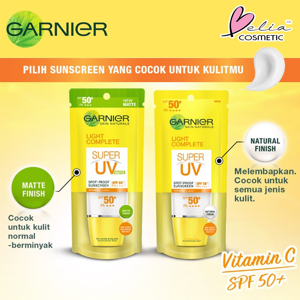 Garnier Light Super UV Spot proof Sunscreen SPF 50 Skin Care 30 ml Matte | Natural Finish
