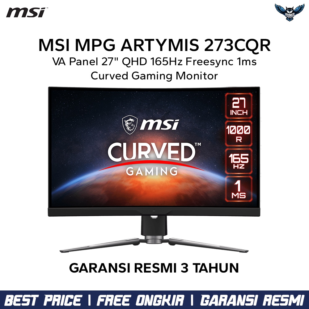 LED MSI MPG ARTYMIS 273CQR 27&quot; 1440p 165Hz 1ms | Curved Gaming Monitor