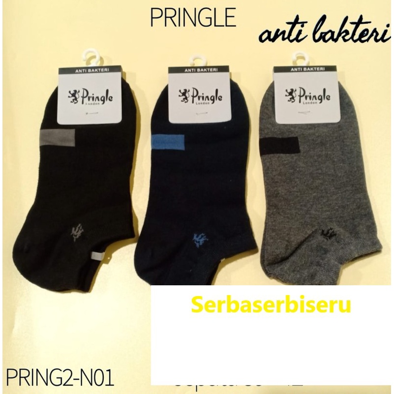 Kaos Kaki Pria PRINGLE Anti Bakteri ISI 1 Pasang