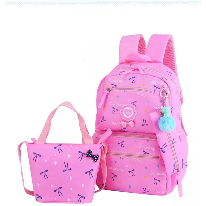 Tas Ransel Sekolah Anak Perempuan TK SD SMP Motif Saiming Lucu qren