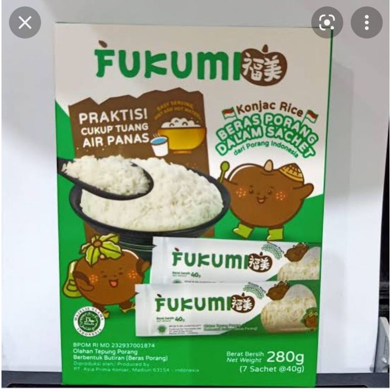 

Fukumi porang shirataki konjac box isi 7 sachet