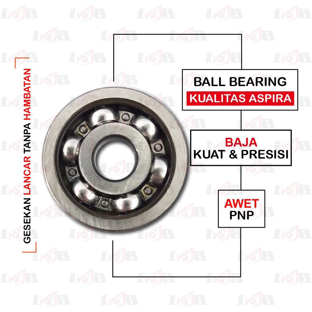 Aspira Laher 6300-RS Ball Bearing Roda Velg Motor Bebek Matic Sport Universal PNP Baja Presisi