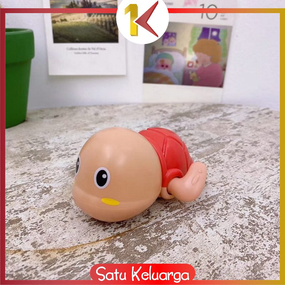 SK-M48 Mainan Mandi Anak Bayi Bentuk Kura Kura Berenang Di Kolam Renang / Bak Mandi Mainan Air Lucu-KURA-KURA-MERAH