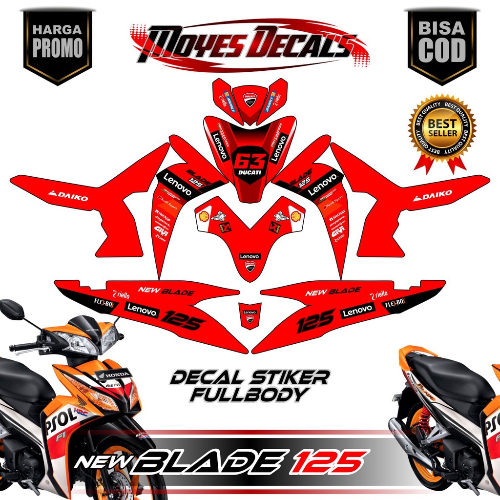 Decal Blade 125 FI New // Decal New Blade 125 // Decal Honda New Blade 125 FI Fullbody