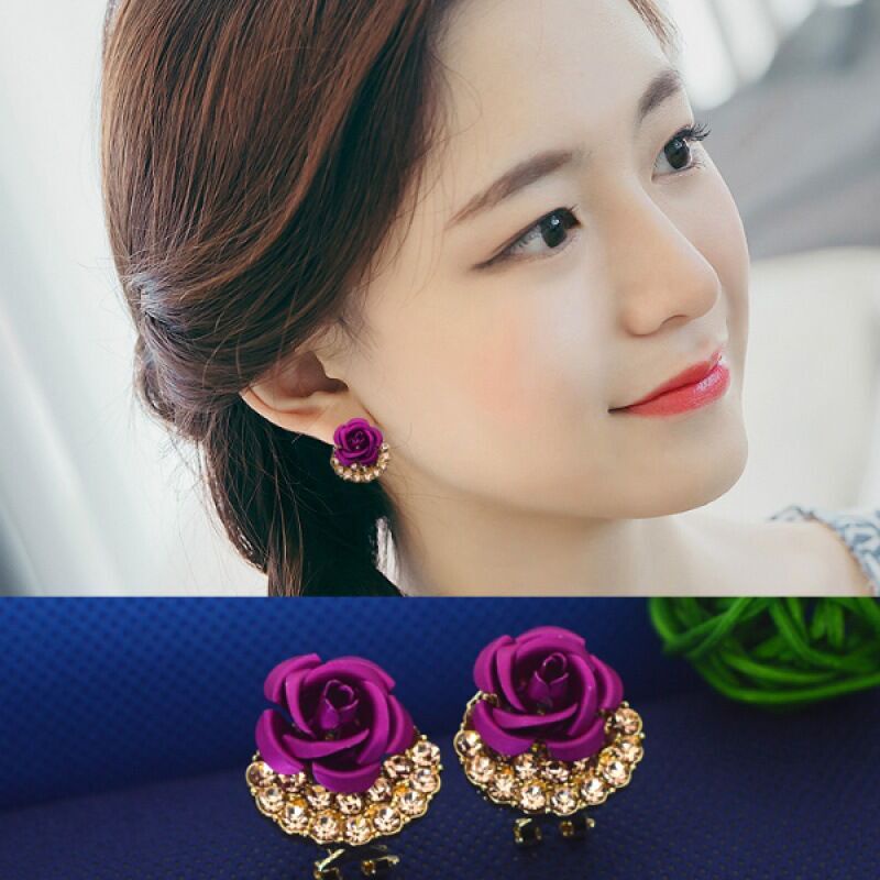 Anting Rose Diamond mawar model jepang terbaru