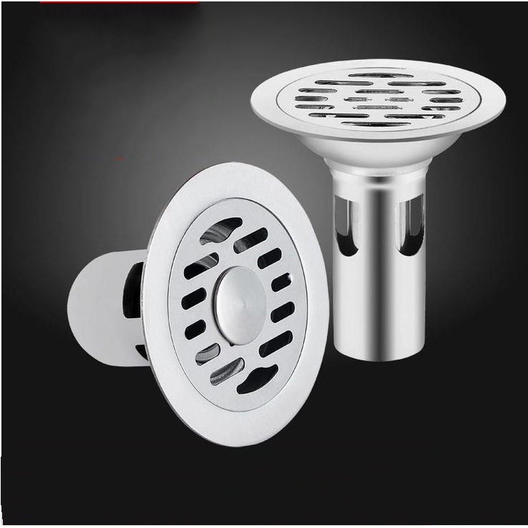 Penutup Saluran Pembuangan Lantai Kamar Mandi Bahan Stainless Steel Anti Sumbat