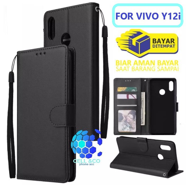 Flip cover VIVO Y12i Flip case buka tutup kesing hp casing hp flip case leather wallet