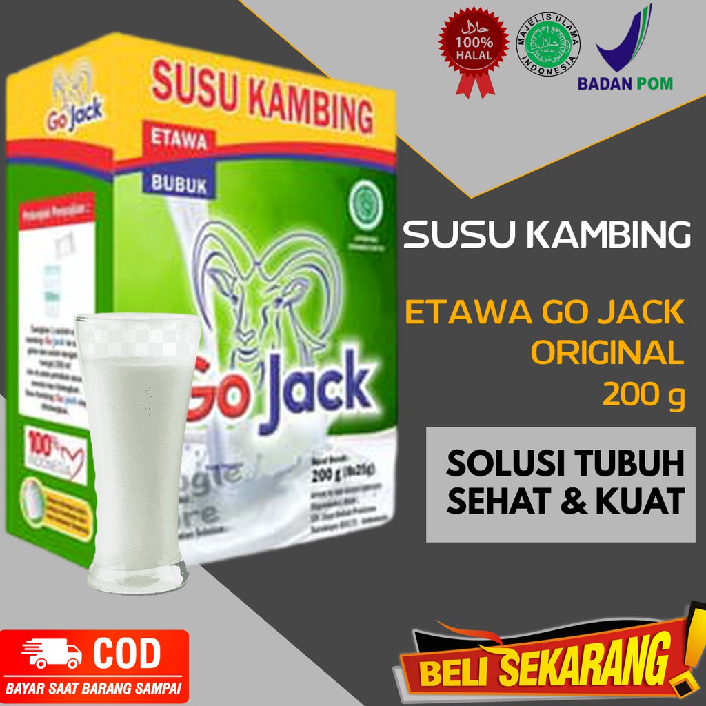

SUSU KAMBING ETAWA BUBUK GOJACK 200 g ORIGINAL BERKUALITAS & Berkhasiat