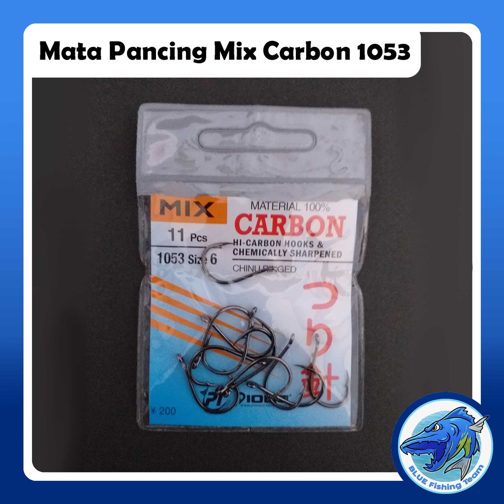 Mata Pancing Mix Carbon 1053 (Hitam) Ukuran Besar - biru_team