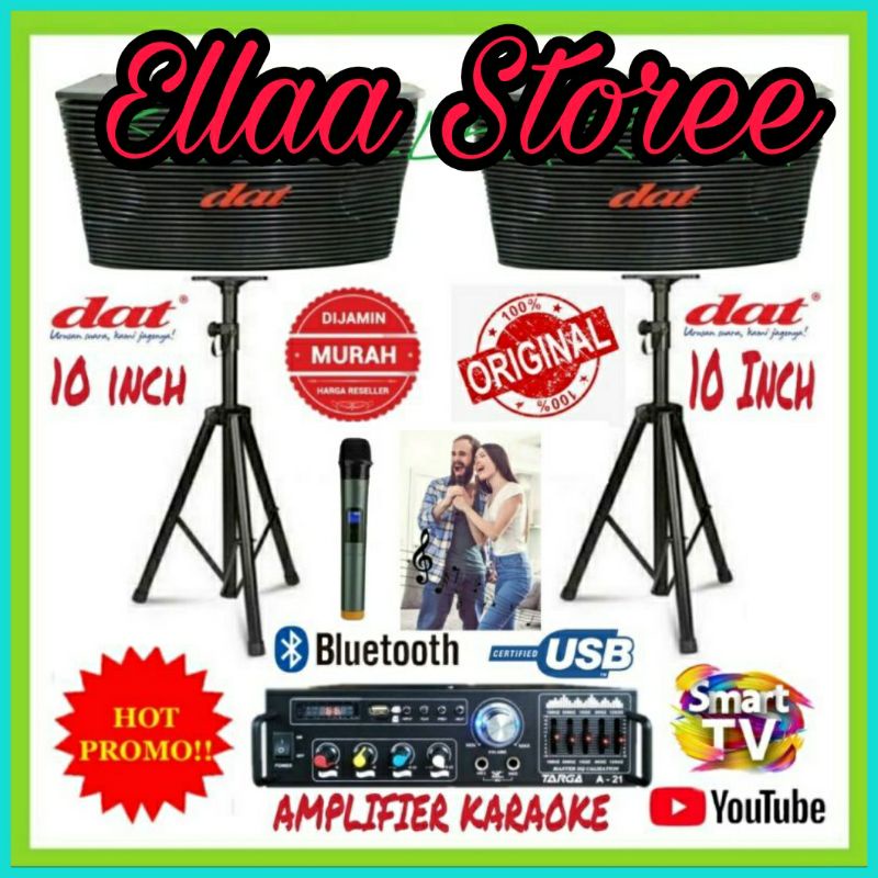 Karaoke Set Speaker DAT 10 IN Single Mic Wireless Karaoke Di Smart Tv Youtube
