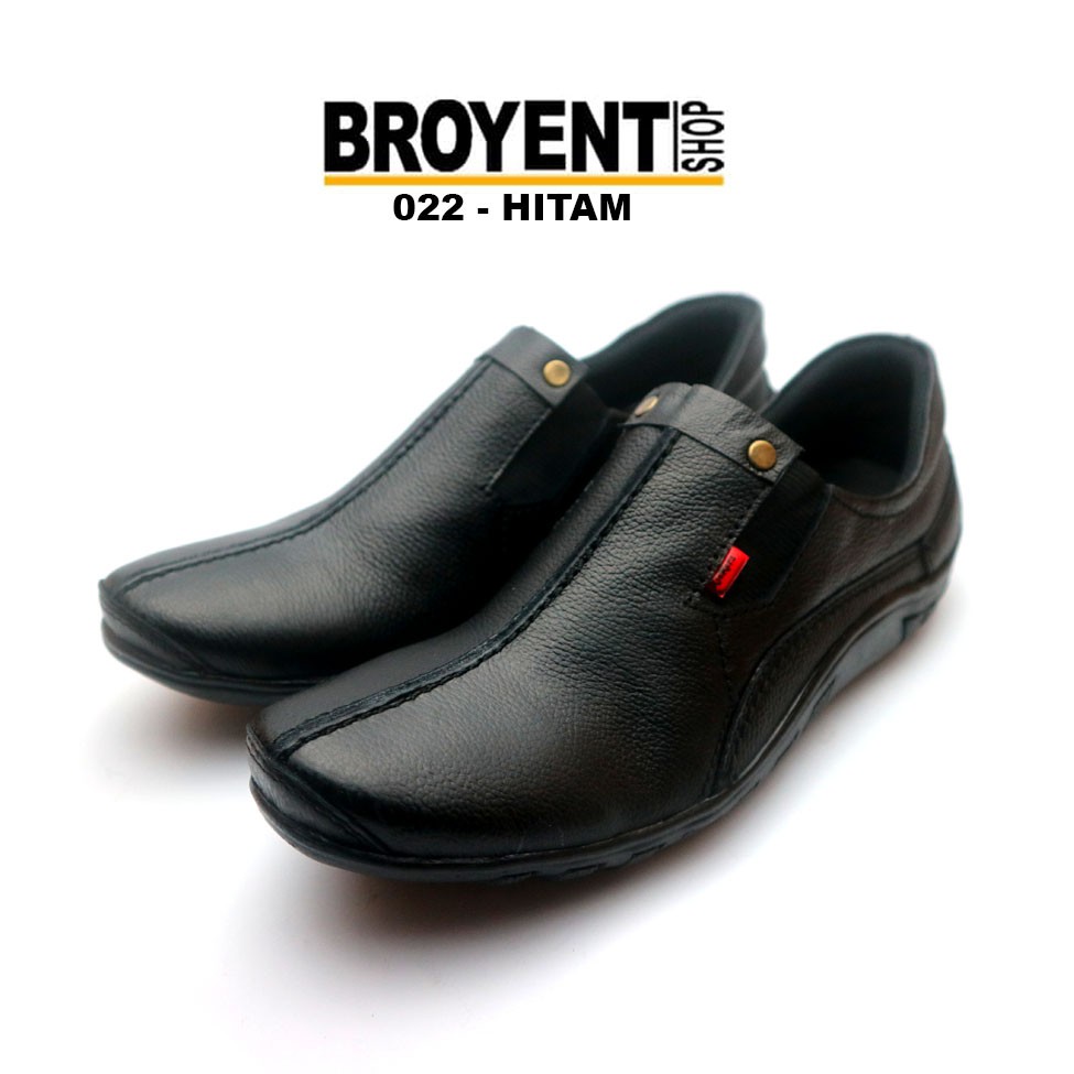 sepatu pantofel pria semi-formal kulit asli 022