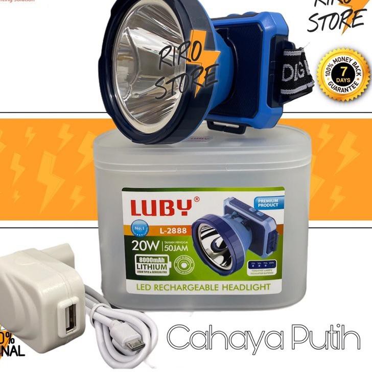 ☺ Senter Kepala LUBY 20 watt / Headlamp LUBY L2888 / 2888L / 2888K ➤