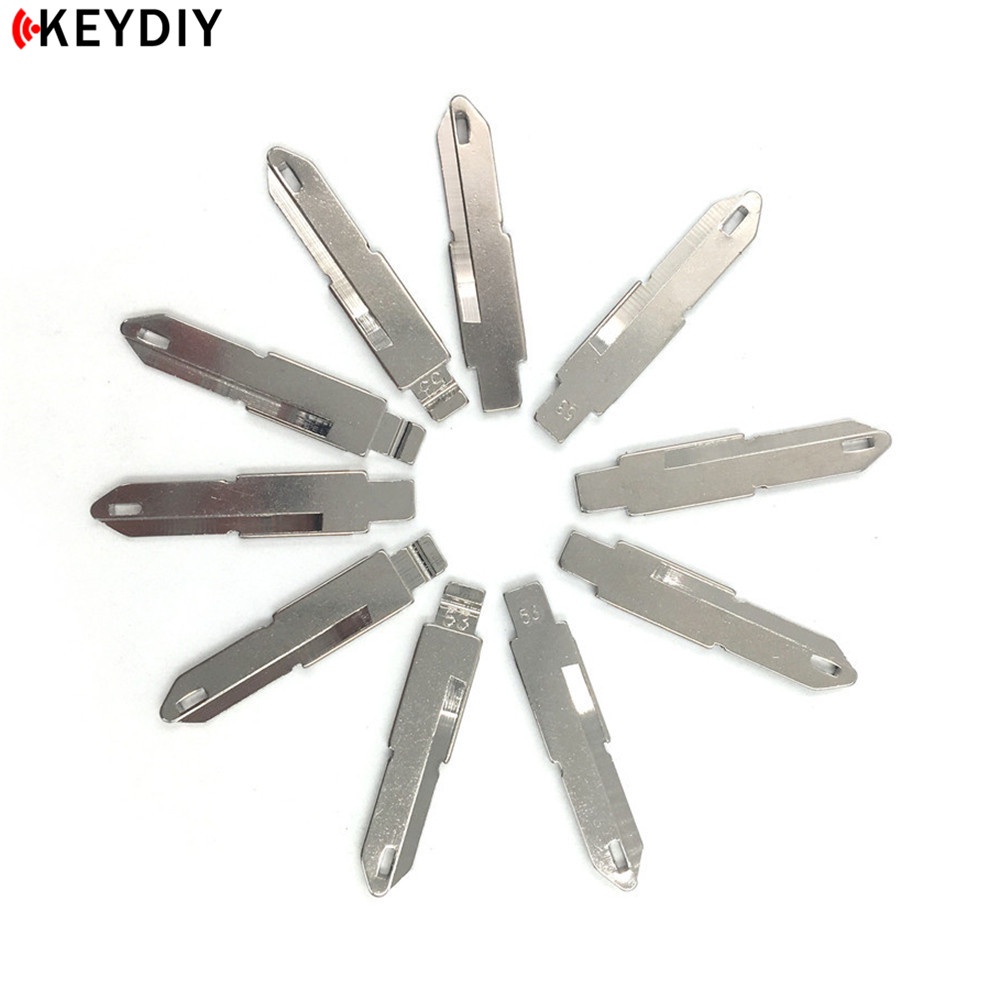 10pcs / lot Kunci Remote Mobil KD / JMD / VVDI Kosong Bahan Metal Model Flip 53# Ne72 Untuk Peugeot 206 Citroen C2 / 07 Picasso