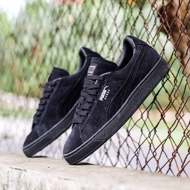puma suede all black