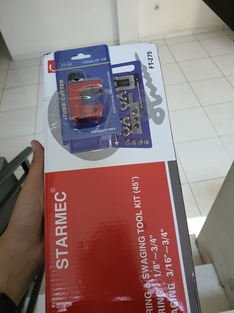 Flaring Tool Ct275 + Cutter Mini Ct128 Tube Cutter Pipa Ac Swaging