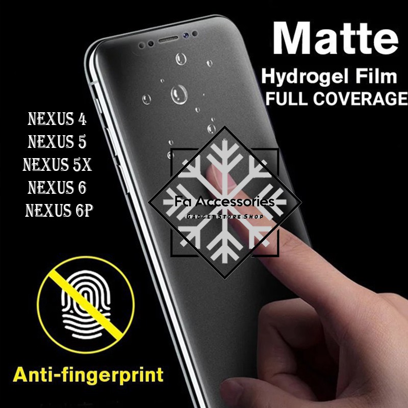 FA ANTI GORES JELLY HYDROGEL MATTE NEXUS 4 5 5X 6 6P X P FULL SCREEN PROTECTOR SHOCK