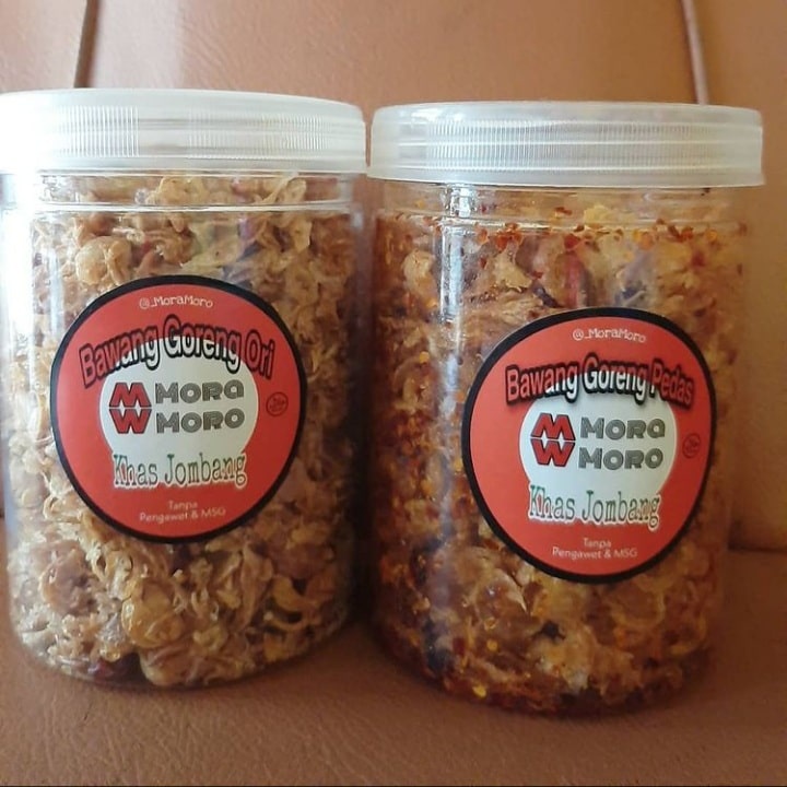 

Bawang Goreng Toples 300 gr Ori/Pedas Moramoro Store Oleh-oleh Khas Jombang