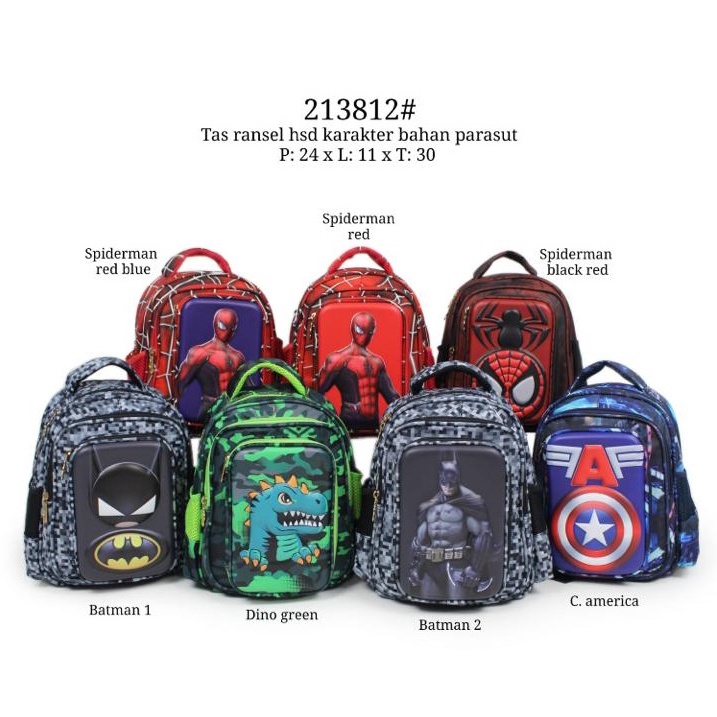 OGES TAS - Tas Sekolah Anak TK Tas Ransel TK Karakter Timbul Import Hardcase