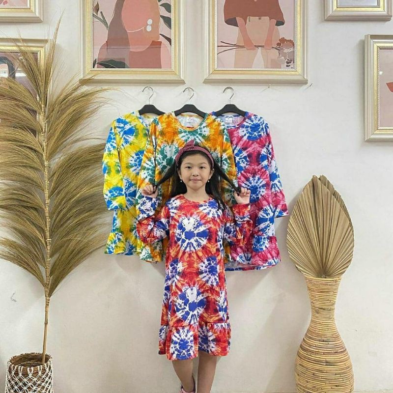 Daster panjang tie dye