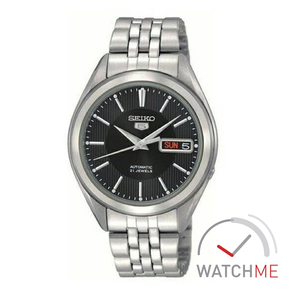 Jam Tangan Seiko 5 SNKL23K1 Automatic Black Dial 30m Stainless Steel Original Bergaransi
