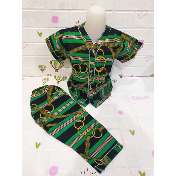 Baju batik bagan setelan baju tidur no 5