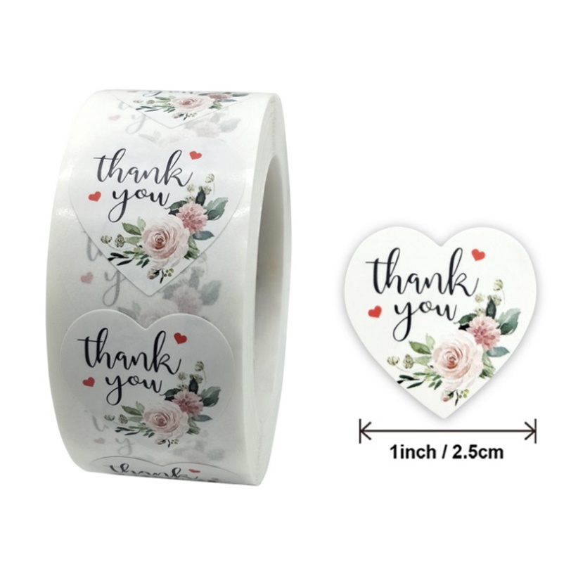 HX120 [500 pcs @ 2.5 cm] Sticker Thank You stiker ucapan terima kasih-Motif I