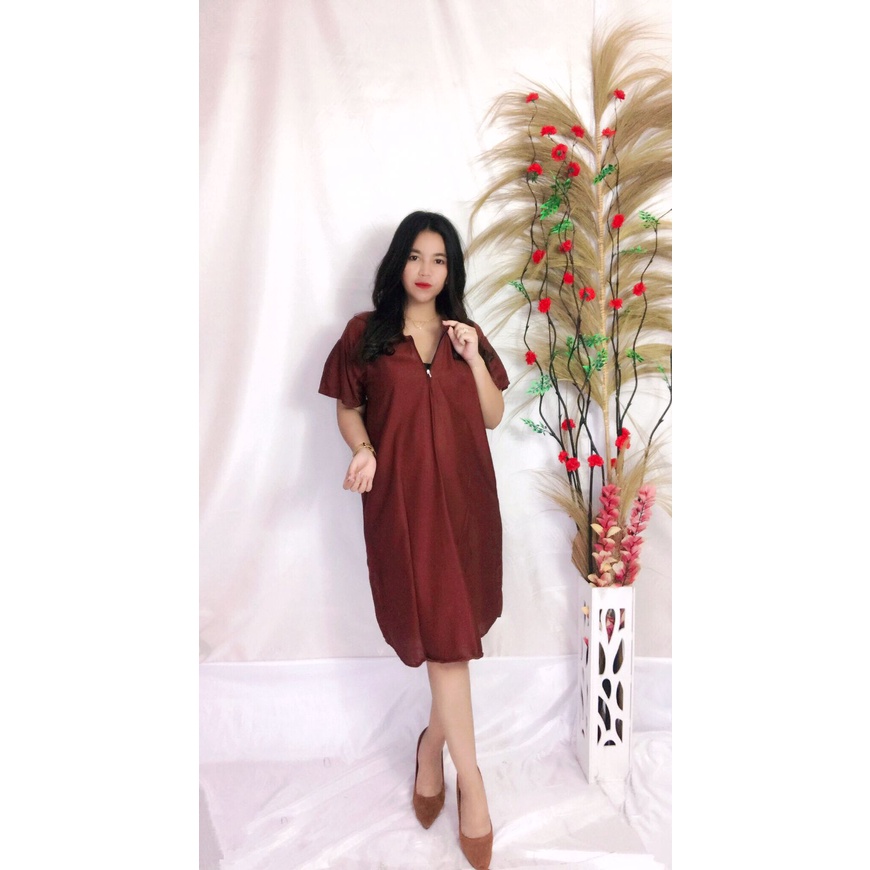 Daster Payung Busui Bali-BSI - POLOS COKLAT